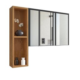 Espelheira Para Banheiro 2 Portas Ibiza  - 3