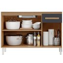 Ver imagem 4 de Balcão Naiomi 3 Portas 1 Gaveta 120CM sem Tampo Aramóveis