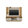 Rack Araçatuba com Painel Aurora para TV até 60'' Nature/Off White - Linea - 2