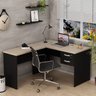 Escrivaninha Mesa Escritório em L 120x150cm com Gaveta Tampo 30mm - 1
