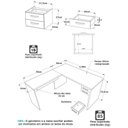 Ver imagem 4 de Escrivaninha Mesa Escritório em L com Gaveta Tampo 2 Gavetas 120cm Nogal Marrom