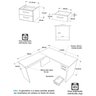 Escrivaninha Mesa Escritório em L 120x150cm com Gaveta Tampo 30mm - 3