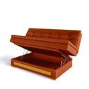 Ver imagem 7 de Sofa Cama com Baú Berilo Espresso Móveis Laranja Terracota