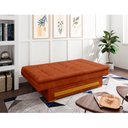 Ver imagem 2 de Sofa Cama com Baú Berilo Espresso Móveis Laranja Terracota