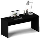 Ver imagem 3 de Mesa de Escritório Escrivaninha Tampo 140cm Preto Prata