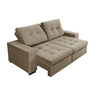 Sofá Ayllin 2 Lugares (L: 210cm) Retrátil e Reclinável Suede Liso Areia - 1