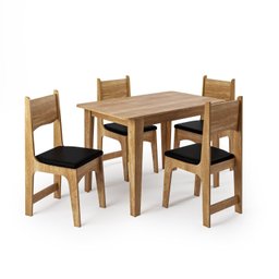 Conjunto Sala de Jantar Mesa Nicoli Retangular 110x68cm com 4 Cadeiras Nicoli - 3
