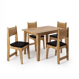 Conjunto Sala de Jantar Mesa Nicoli Retangular 110x68cm com 4 Cadeiras Nicoli - 3