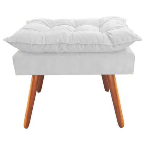 Puff Oplla com Pés Palito em Suede