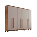 Ver imagem 2 de Guarda Roupa Casal com Pés 6 Portas 6 Gavetas Conquista Branco/Imbuia/Off White