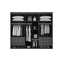 Ver imagem 3 de Guarda Roupa Casal com Pés 6 Portas 6 Gavetas Conquista Branco/Imbuia/Off White