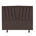 Ver imagem 2 de Cabeceira Estofada Bélgica 195cm King Size Para Cama Box Quarto Corino Marrom - Gat Magazine