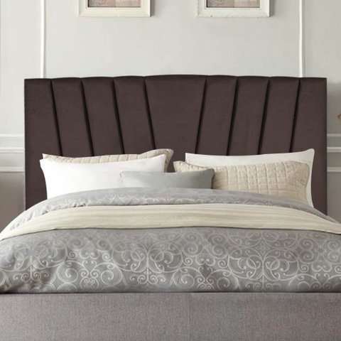 Cabeceira Estofada Bélgica 195cm King Size Para Cama Box Quarto Corino Marrom - Gat Magazine