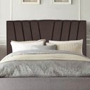 Ver imagem 1 de Cabeceira Estofada Bélgica 195cm King Size Para Cama Box Quarto Corino Marrom - Gat Magazine
