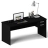 Mesa De Escritório Escrivaninha com Gaveta 2 Gavetas 140cm Preto - 2