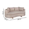 Sofa 4 Lugares Linho M-204 2m Living Estofados Martins - 3