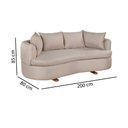 Ver imagem 3 de Sofa 4 Lugares Linho M-204 2m Living Estofados Martins
