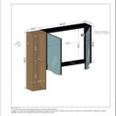 Ver imagem 4 de Espelheira Para Banheiro Ibiza 2 Portas Com Espelho Nicho Multifuncional Puxador De Aluminio