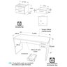 Mesa De Escritório Escrivaninha com Gaveta 2 Gavetas 140cm Branco - 3