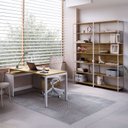 Ver imagem 1 de Mesa Escrivaninha em L com Balcão Lateral Gavetas Porta e 2 Estantes Escritório 180cm Indu