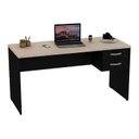 Ver imagem 3 de Mesa de Escritório Escrivaninha com Gaveta 2 Gavetas 140cm Carvalho Bege