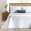 Ver imagem 3 de Kit Cobre Leito Colcha Marley Casal Dupla Face - Branco