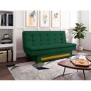 Ver imagem 1 de Sofa Cama com Baú Berilo Espresso Móveis Verde