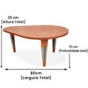 Ver imagem 6 de Mesa De Centro Oval Elon Ozki 80 Cm Madeira Eucalipto Cedro Corda Chata Prata