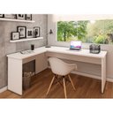 Ver imagem 3 de Mesa de Canto em L para Escritório Tampo 140cm Branco