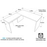 Mesa De Canto em L Para Escritório 140x150cm Tampo 30mm - 3