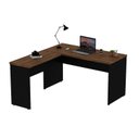 Ver imagem 2 de Mesa De Canto em L Para Escritório Tampo 140cm Nogal