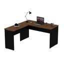 Ver imagem 3 de Mesa de Canto em L para Escritório Tampo 140cm Nogal Marrom