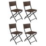 Cadeira Dobravel Bar, Lanchonete Castanho - Kit 4 Pc - 2