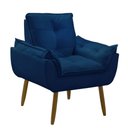 Ver imagem 6 de Conjunto de Sofá 2 Lugares Fixo 140cm Azul Marinho Suede Porto Estofados