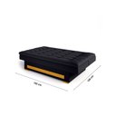 Ver imagem 6 de Sofa Cama Suede 2 Lugares com Baú Berilo Espresso Móveis Preto