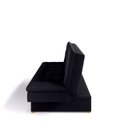 Ver mais imagens de Sofa Cama Suede 2 Lugares com Baú Berilo Espresso Móveis Preto
