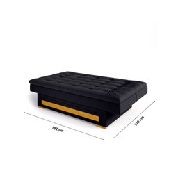 Sofa Cama Suede 2 Lugares com Baú Berilo Espresso Móveis - 6 Sofa Cama Suede 2 Lugares com Baú Berilo Espresso Móveis - 6