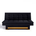 Ver imagem 3 de Sofa Cama Suede 2 Lugares com Baú Berilo Espresso Móveis Preto