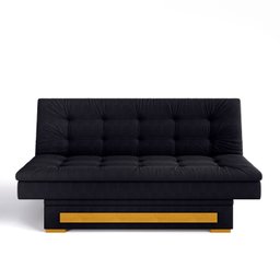 Sofa Cama Suede 2 Lugares com Baú Berilo Espresso Móveis - 3 Sofa Cama Suede 2 Lugares com Baú Berilo Espresso Móveis - 3