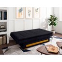 Ver imagem 2 de Sofa Cama Suede 2 Lugares com Baú Berilo Espresso Móveis Preto
