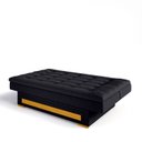 Ver imagem 5 de Sofa Cama Suede 2 Lugares com Baú Berilo Espresso Móveis Preto