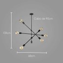 Ver imagem 2 de Pendente Ipanema Preto RM004B Bella+ 6 LED de Filamento E27 Br. Quente ST2824