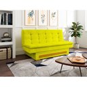 Ver imagem 1 de Sofa Cama com Baú Berilo Espresso Móveis Amarelo