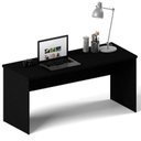 Ver imagem 3 de Mesa de Escritório Escrivaninha Tampo 160cm Preto Prata