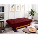 Ver imagem 2 de Sofa Cama com Baú Berilo Espresso Móveis Vermelho Vinho
