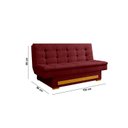 Ver imagem 3 de Sofa Cama com Baú Berilo Espresso Móveis Vermelho Vinho
