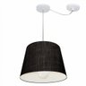 Lustre Cone com Desvio Md-4274 30/30x40cm Preto Bivolt - 1