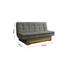 Ver imagem 3 de Sofa Cama com Baú Berilo Espresso Móveis Cinza