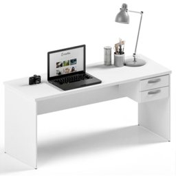 Mesa De Escritório Escrivaninha com Gaveta 160x60cm Tampo 30mm - 2