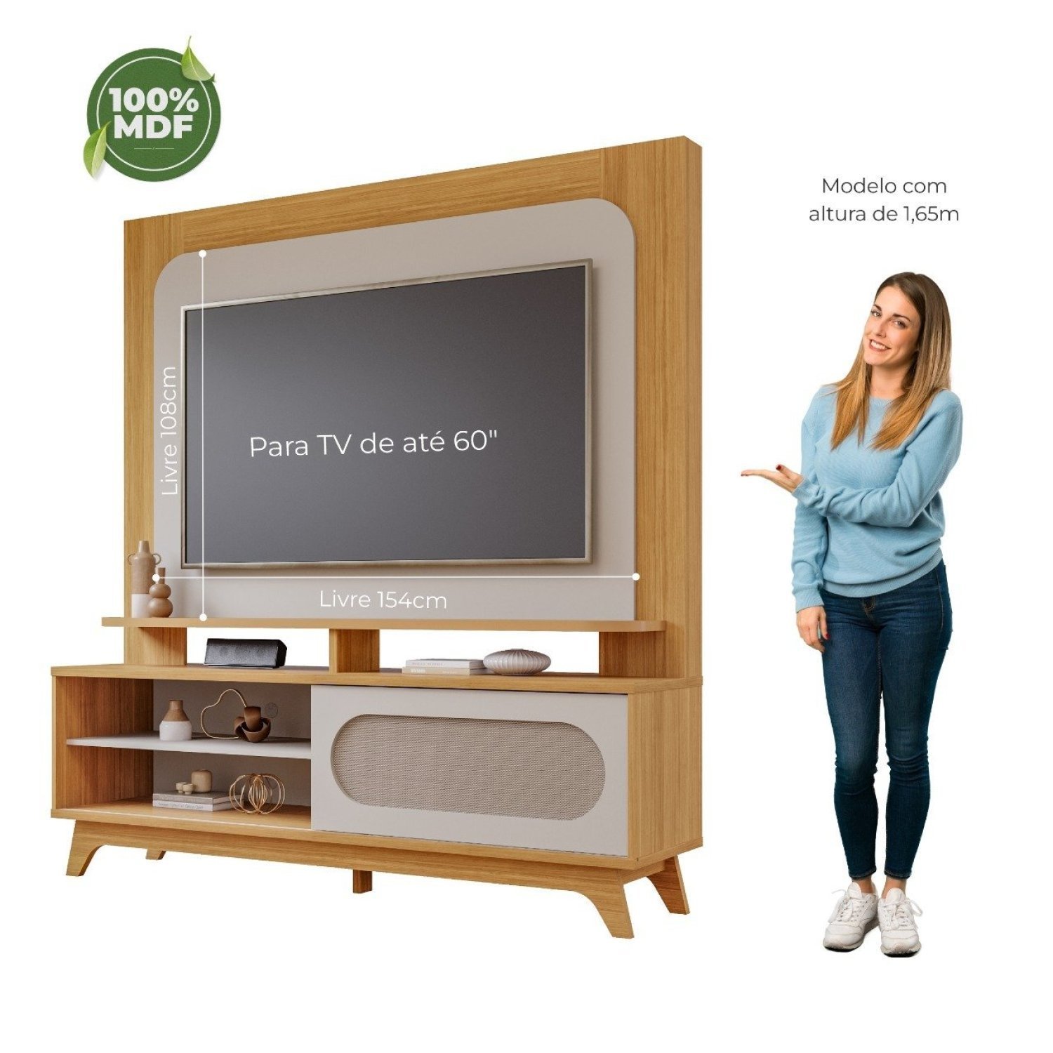 Estante Home Para TV até 60 Polegadas 1 Porta Moscou - 5